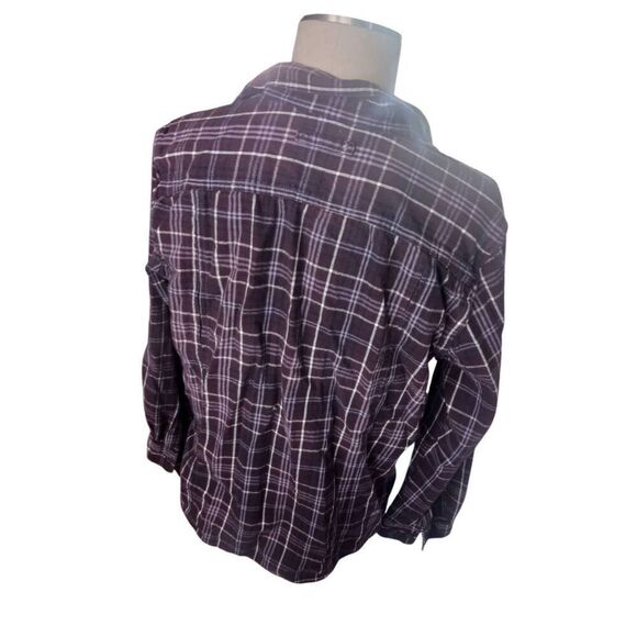 Duluth trading company women's Plaid cotton flannel button front long sleeve - Picture 2 of 3